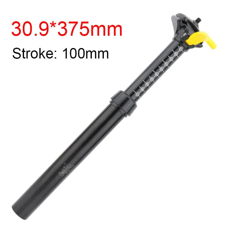 Bike Dropper Suspension Seatpost control lever - 30.9/31.6*375mm, Aluminum Alloy