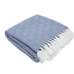 Diamond Blanket/Throw - Navy