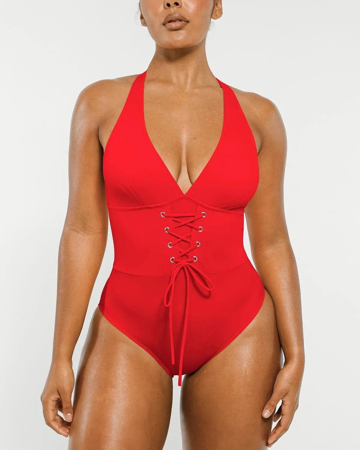 Smart Sculpt Plunge Corset Shaping Swimsuit